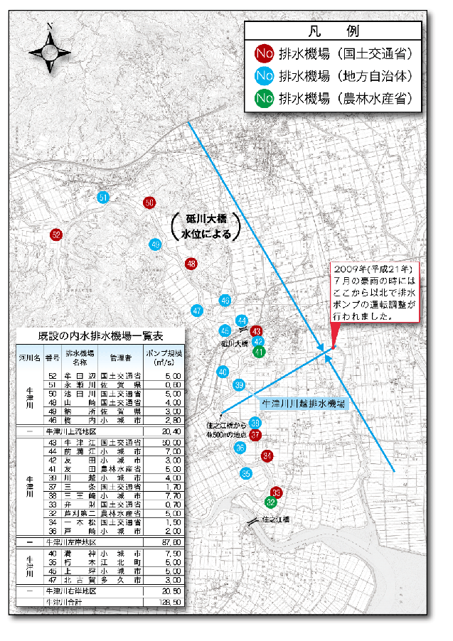 内水排水機場位置図