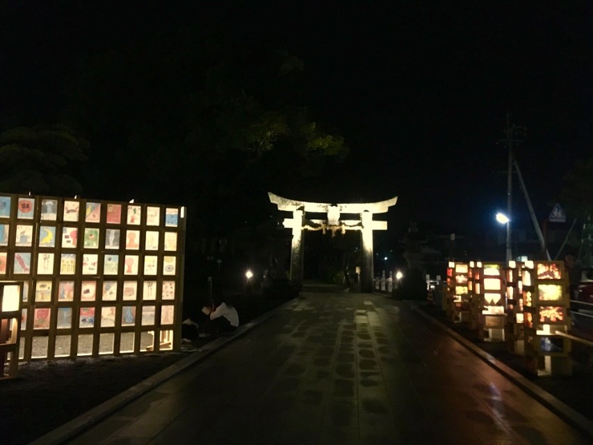 まち灯り（小城公園岡山神社参道）