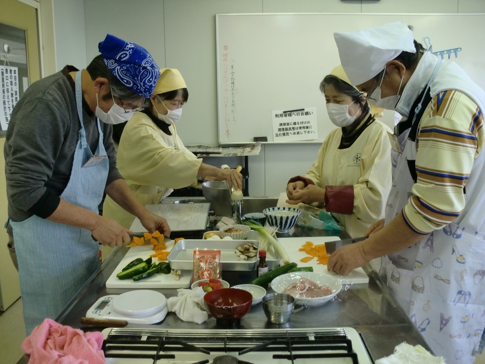 男性料理教室の様子