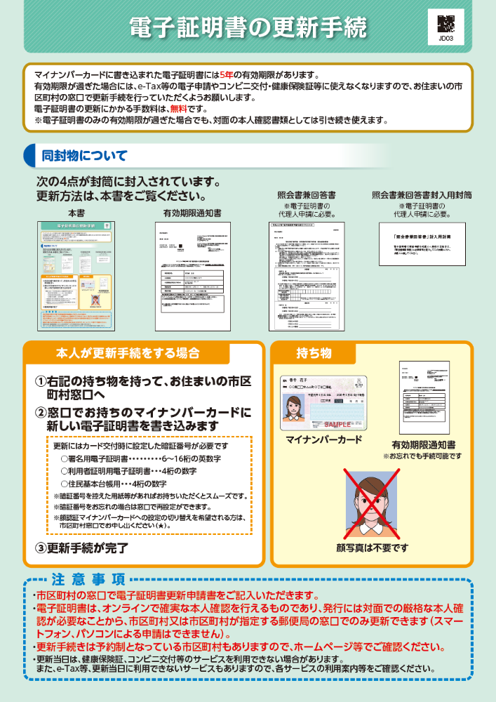 電子証明書の更新手続