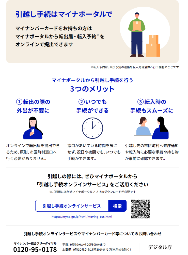引越し手続はマイナポータル