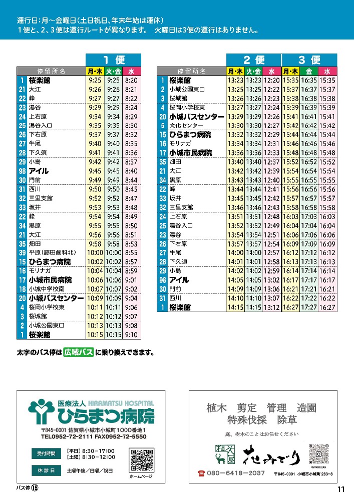 三郷線の時刻表です