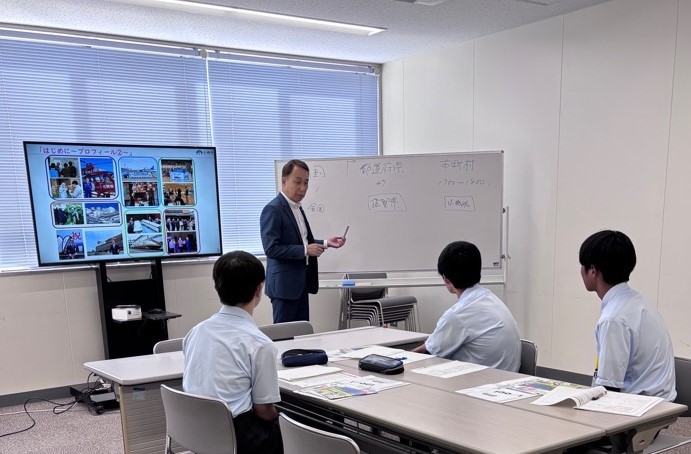 牛津中学校生徒に講話