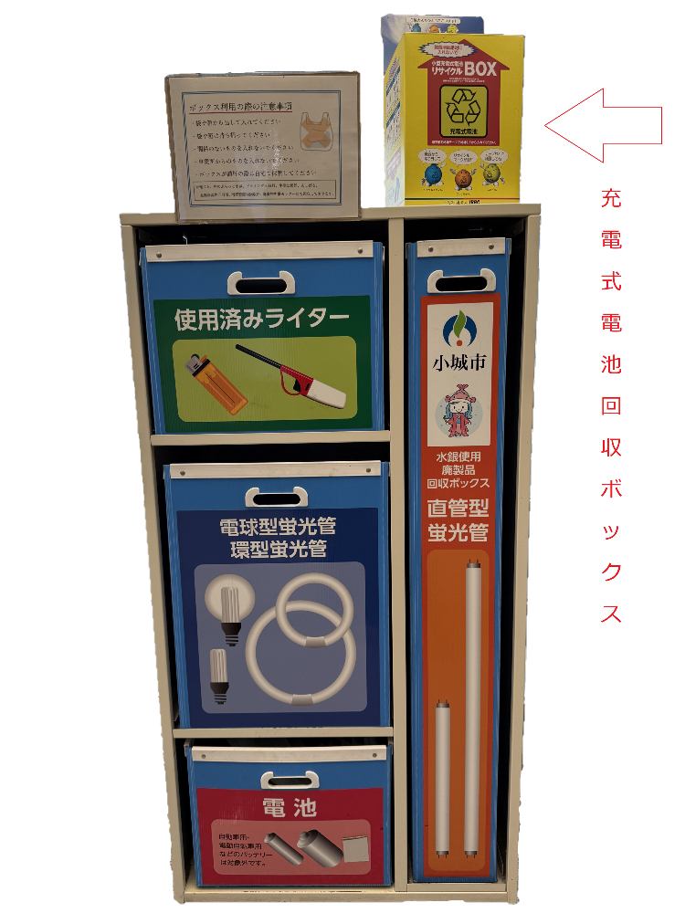 ライター蛍光管電池回収ボックス