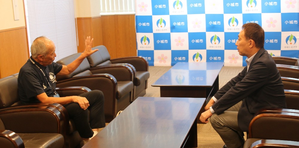 佐賀県ウォーキングフットボール連盟岩田会長表敬訪問