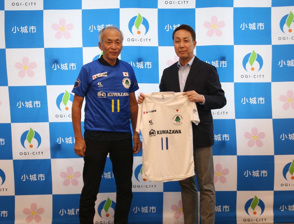 佐賀県ウォーキングフットボール連盟岩田会長表敬訪問