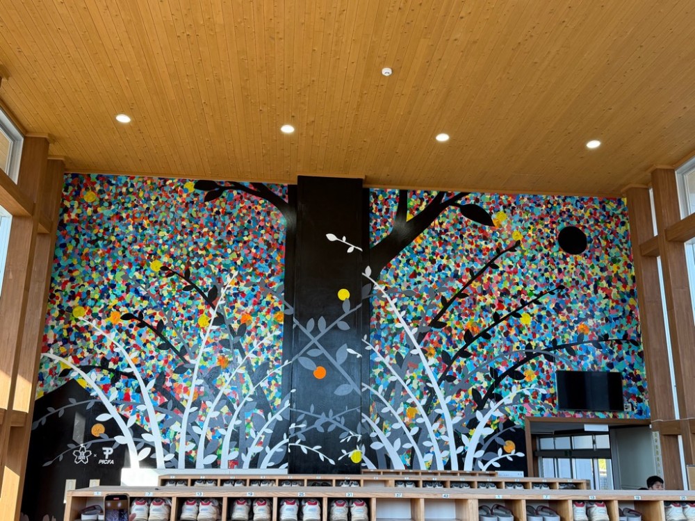 小城高校壁画披露会