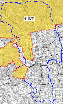 佐賀中部広域連合第15号に定める指定区域図