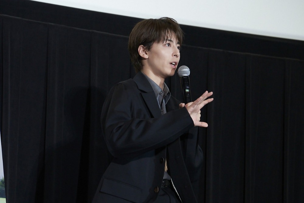 芦刈町での撮影について語る高杉真宙さん