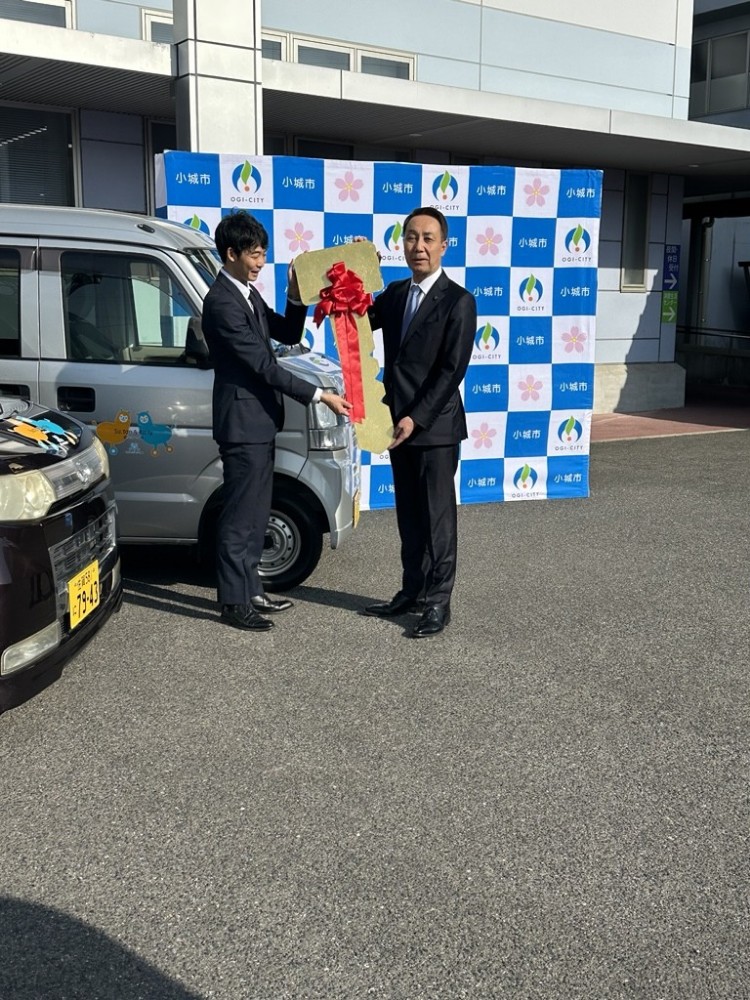 災害時返却カーリース再導入納車式レプリカキー授与