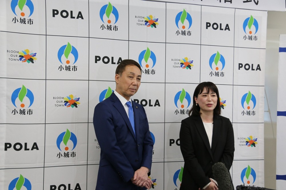 取材対応の様子