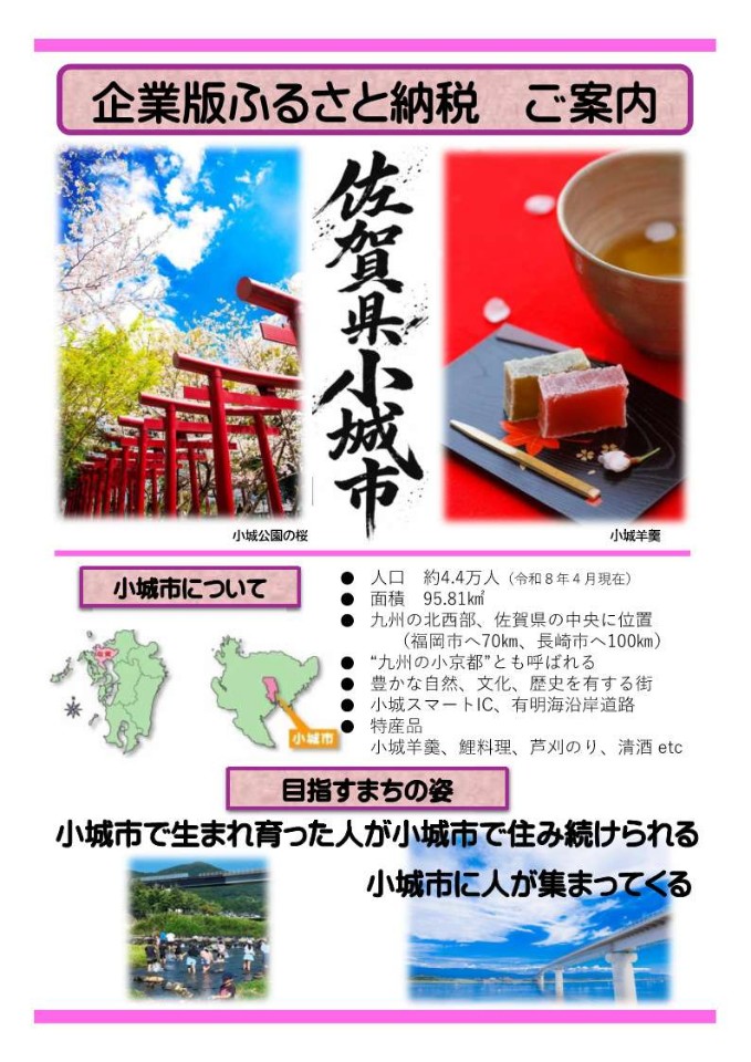 企業版ふるさと納税パンフ