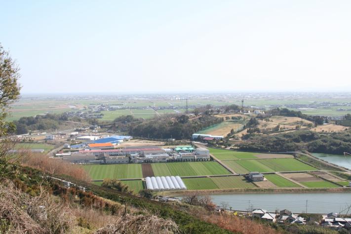 牛津工業団地写真（山の上から見下ろした構図）